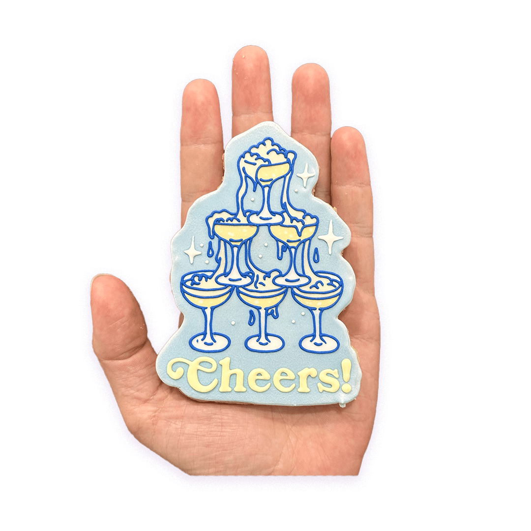 Champagne Wishes — cookies from Funny Face Bakery NYC, order online or visit us in New York City