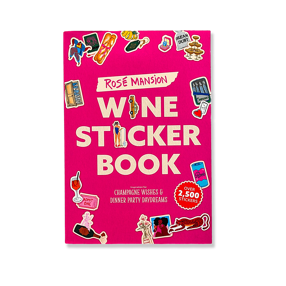 The Rosé Mansion Wine Sticker Book - Funny Face Bakery