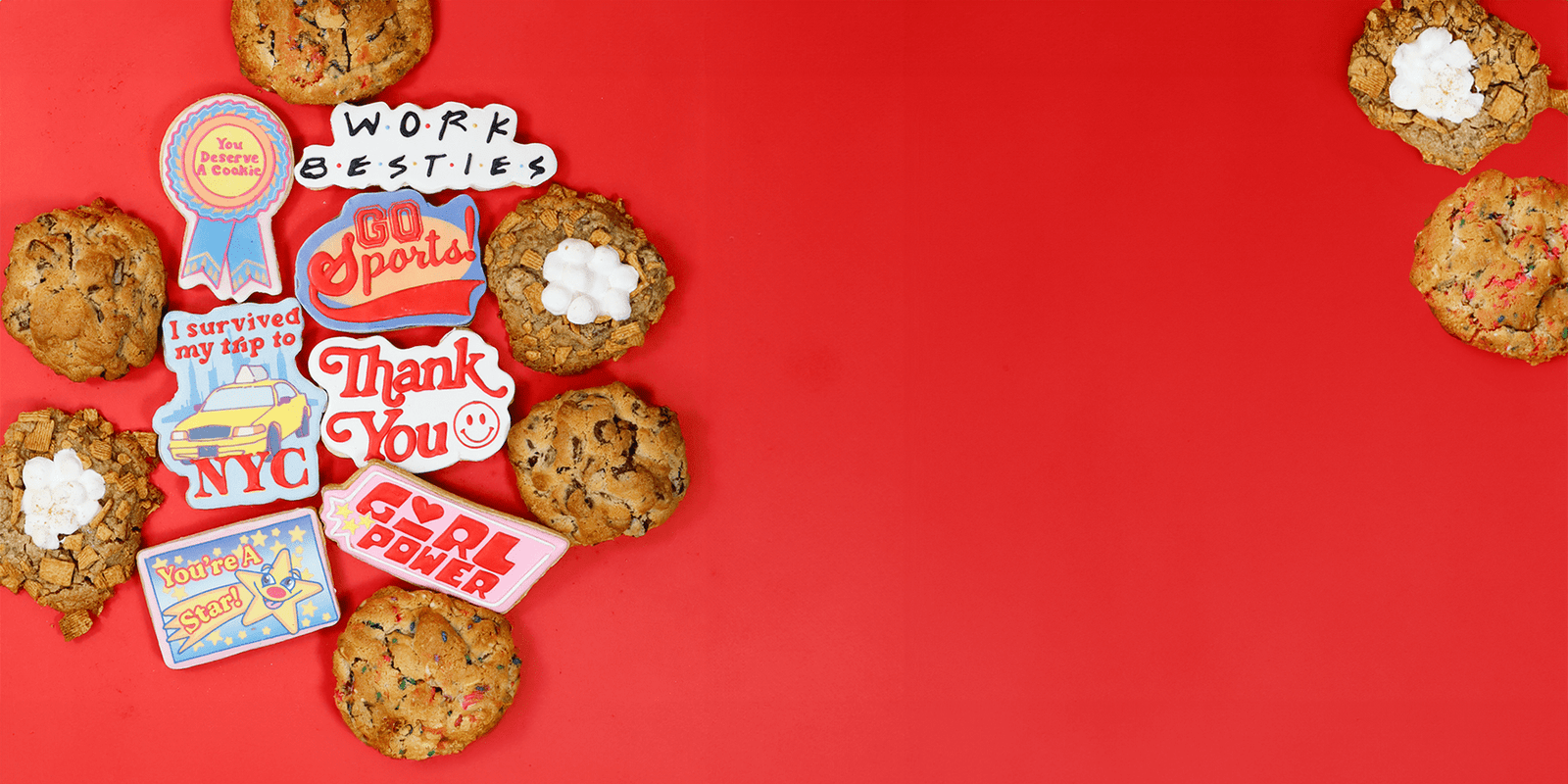 Custom corporate cookie gifts from Funny Face Bakery NYC — branded cookies for client gifting and company events