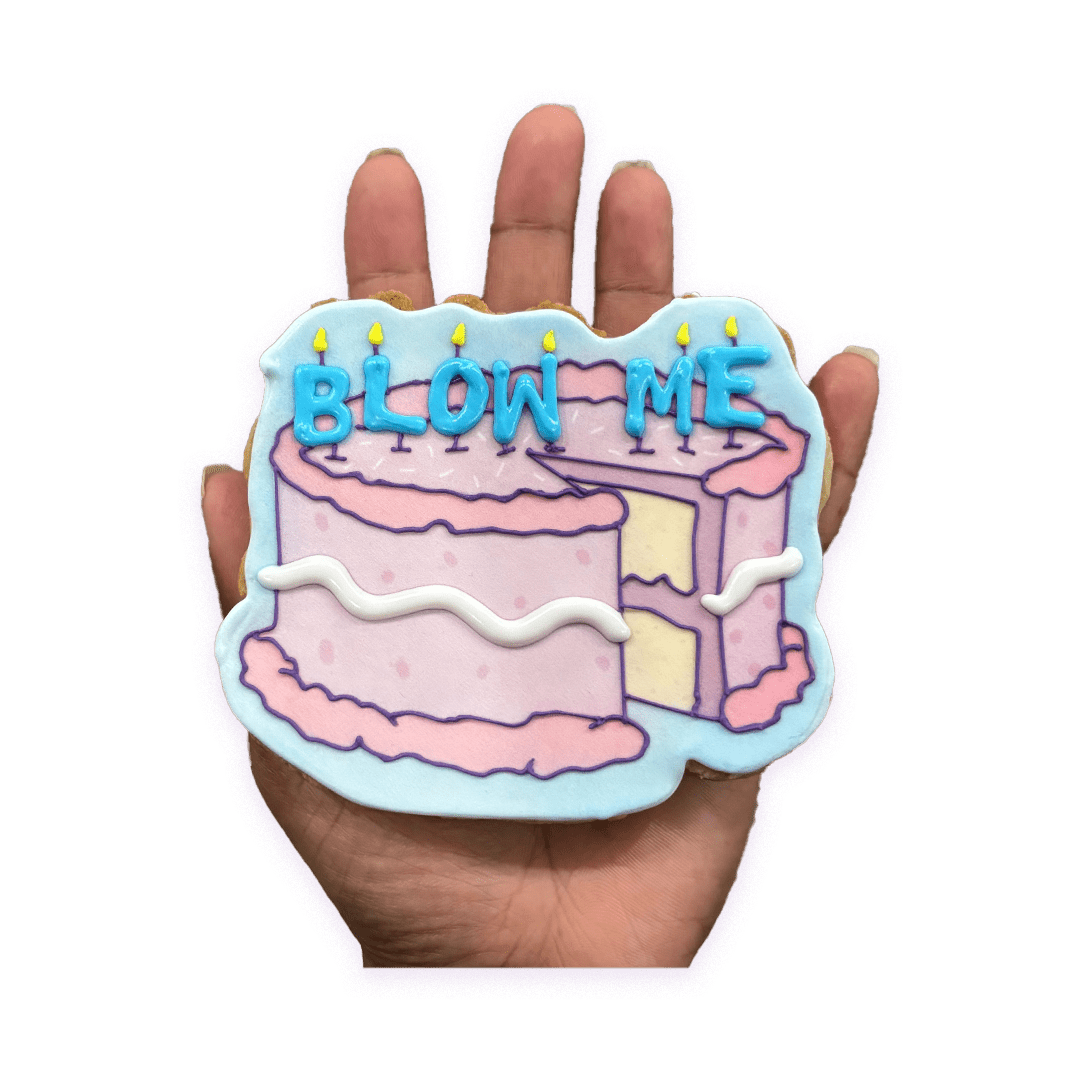 Blow Me — cookies from Funny Face Bakery NYC, order online or visit us in New York City