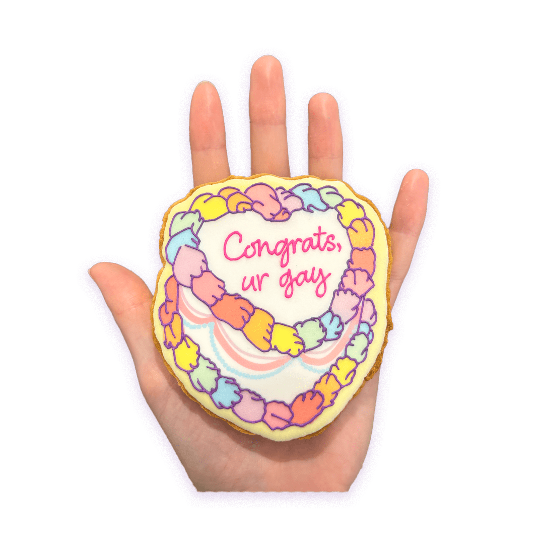 Funny Face Bakery NYC decorated pride celebration cookies