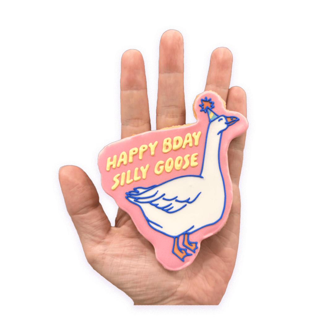 HBD Silly Goose — cookies from Funny Face Bakery NYC, order online or visit us in New York City