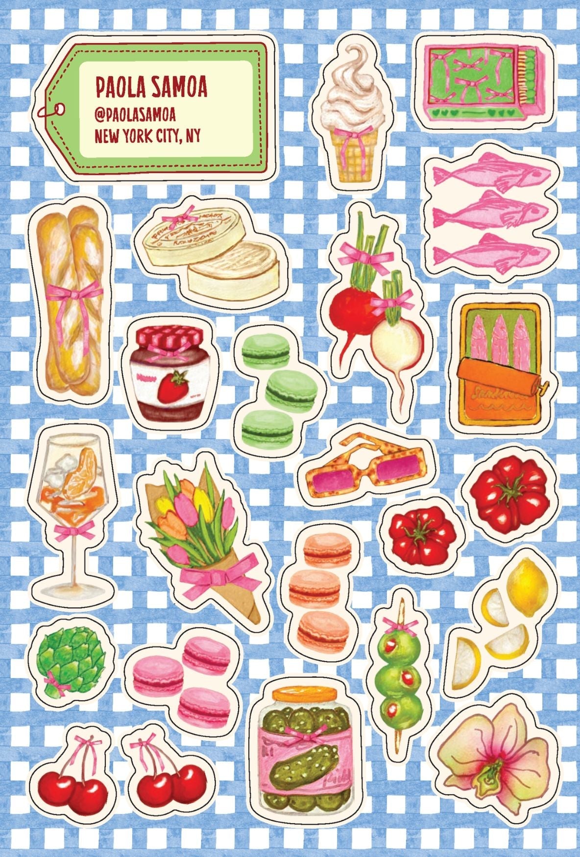 The Rosé Mansion Wine Sticker Book - Funny Face Bakery